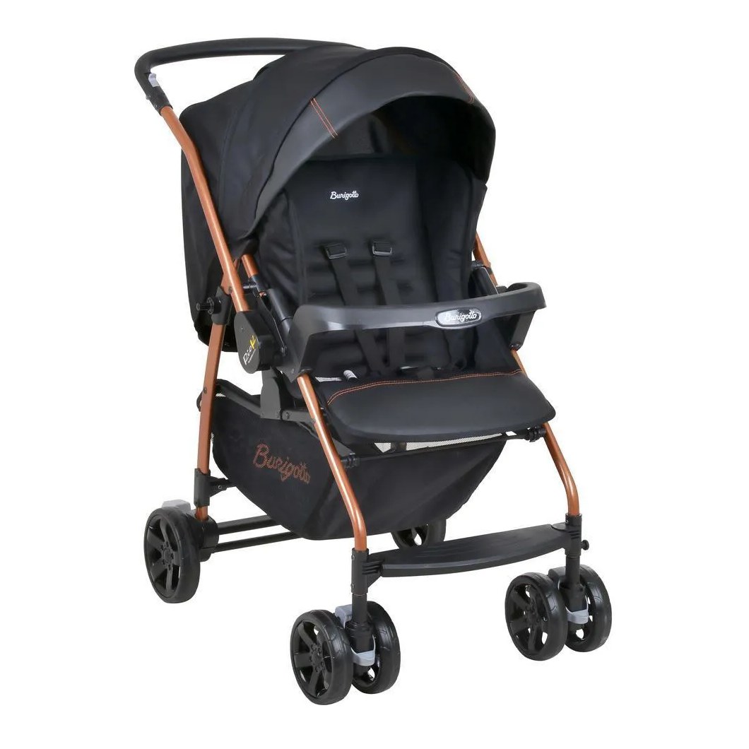 Carrinho de Bebê Rio K com Bebê Conforto Touring X Preto Cobre - Burigotto