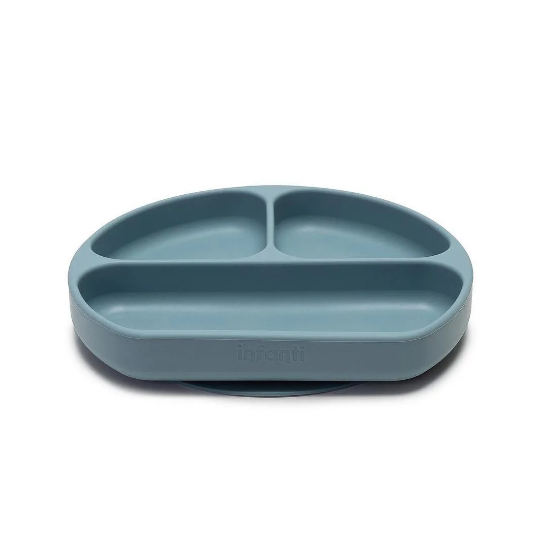 Prato de Silicone com Divisórias Piccolo Azul - Infanti