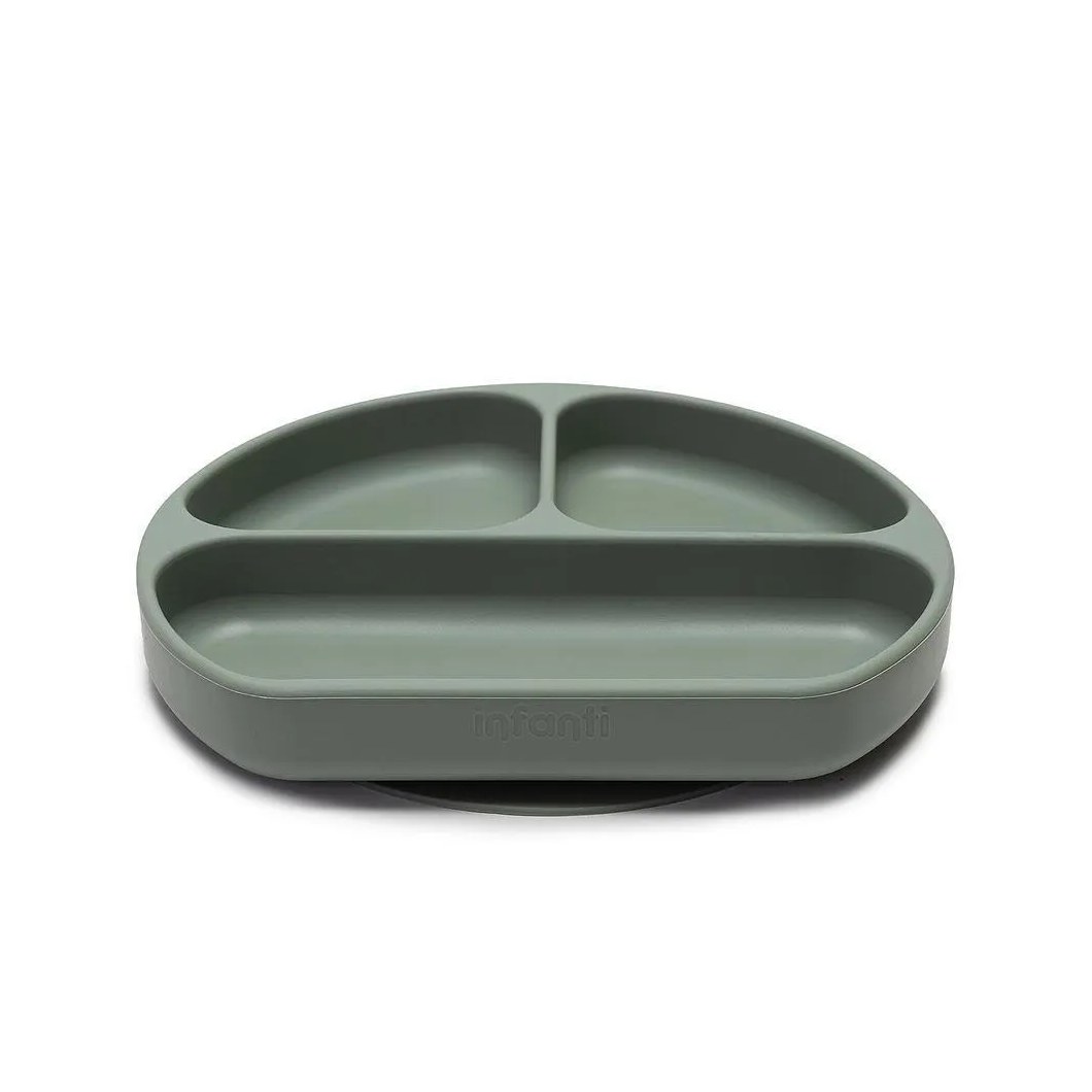 Prato de Silicone com Divisórias Piccolo Verde - Infanti