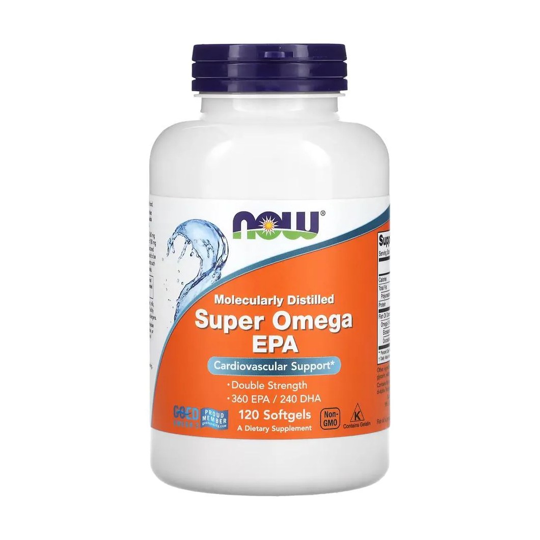 Super Ômega Now Foods Epa 1200Mg 360/240 Óleo de Peixe Super Omega Epa 120 Softgels - no Brasil