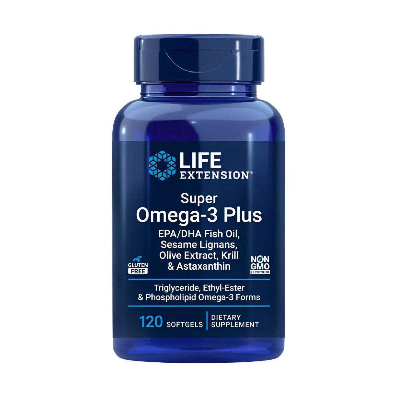 Super Omega-3 Plus Life Extension 120 Softgels Importado