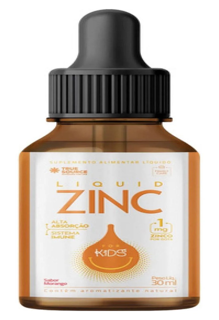 Liquid Zinc For Kids Sabor Morango 30Ml - True Source