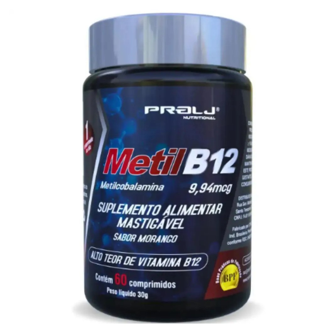 Metil B12 Prolj 60 Capsulas - Vitamina B12 Energia e Saúde Neurológica