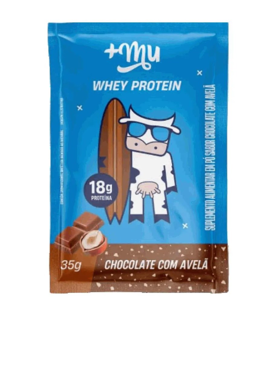 Whey Protein +Mu Sachê (39G) - Sabor: Chocolate C/ Avelã