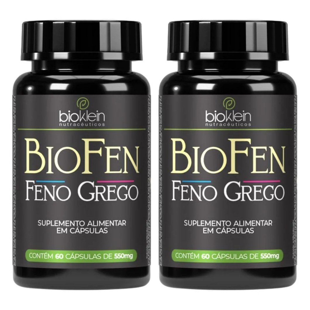 Kit 2X Biofen Feno Grego com Saponinas 60 Cápsulas - Bioklein