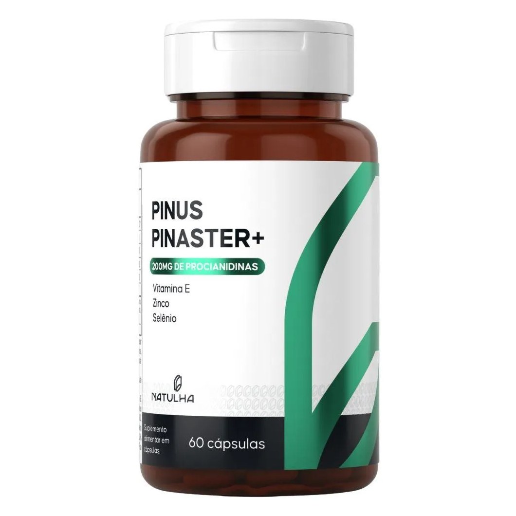 Pinus Pinaster com Vitamina E, Zinco e Selênio 60 Cápsulas - Natulha