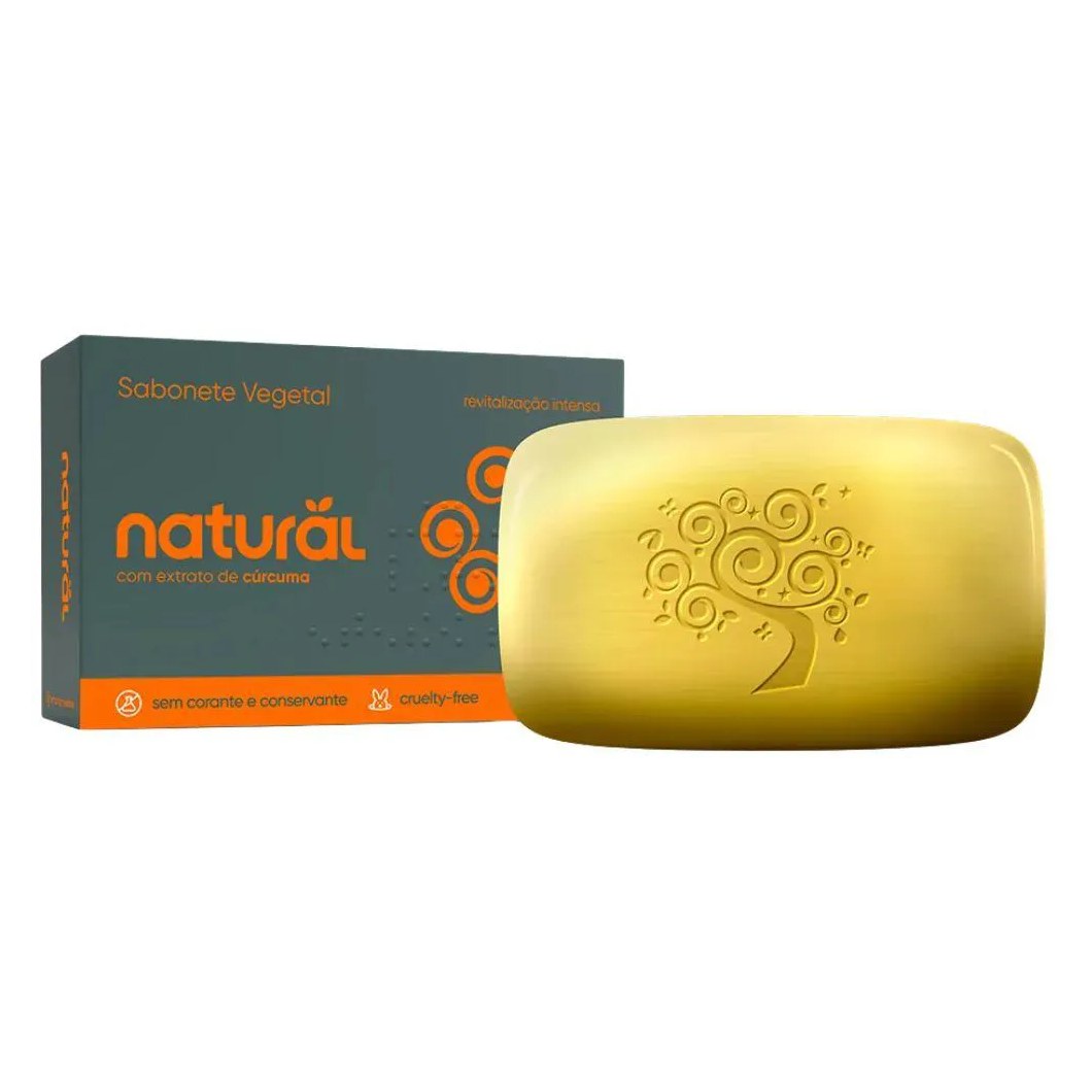 Sabonete em Barra Natural com Cúrcuma 80G - Orgânico Natural