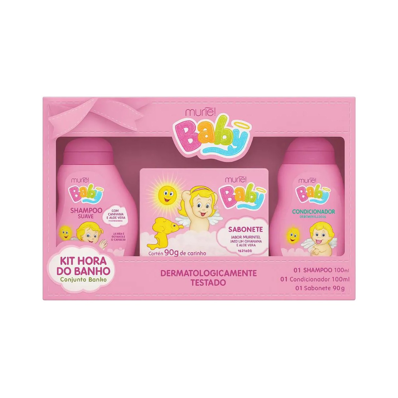 Kit Hora do Banho Muriel Baby Menina - Sh+Cond+Sabonete