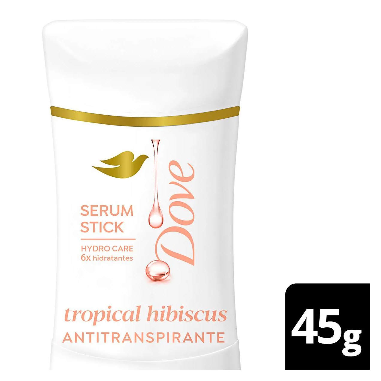 Desodorante Antitranspirante Serum Stick Dove Tropical Hibiscus Invisível 72h 45g