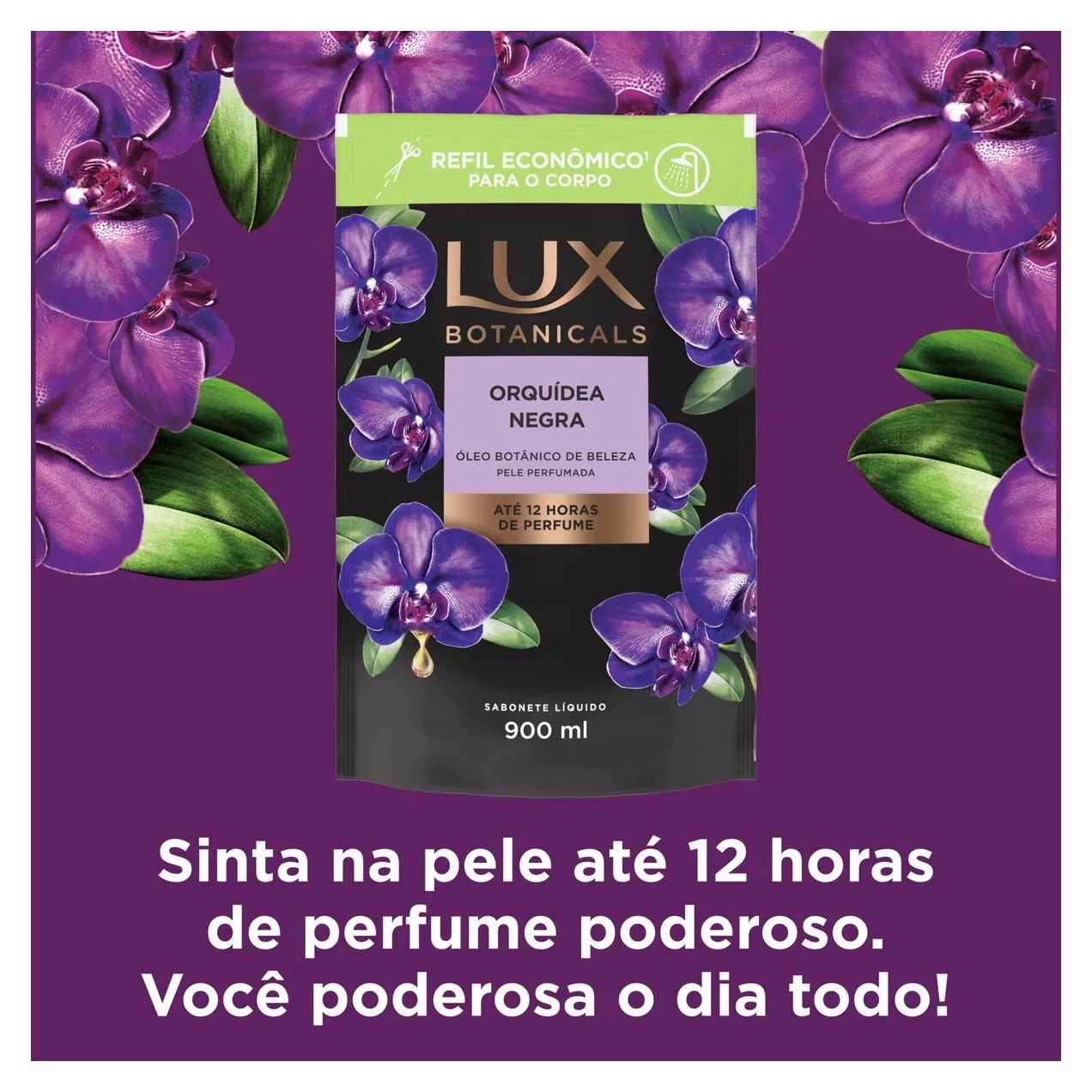 Refil Sabonete Líquido Lux Botanicals Orquídea Negra 900ml