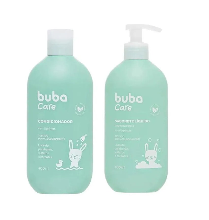 Kit Buba Care Vegano sem Lágrimas Condicionador + Sabonete Líquido400Ml