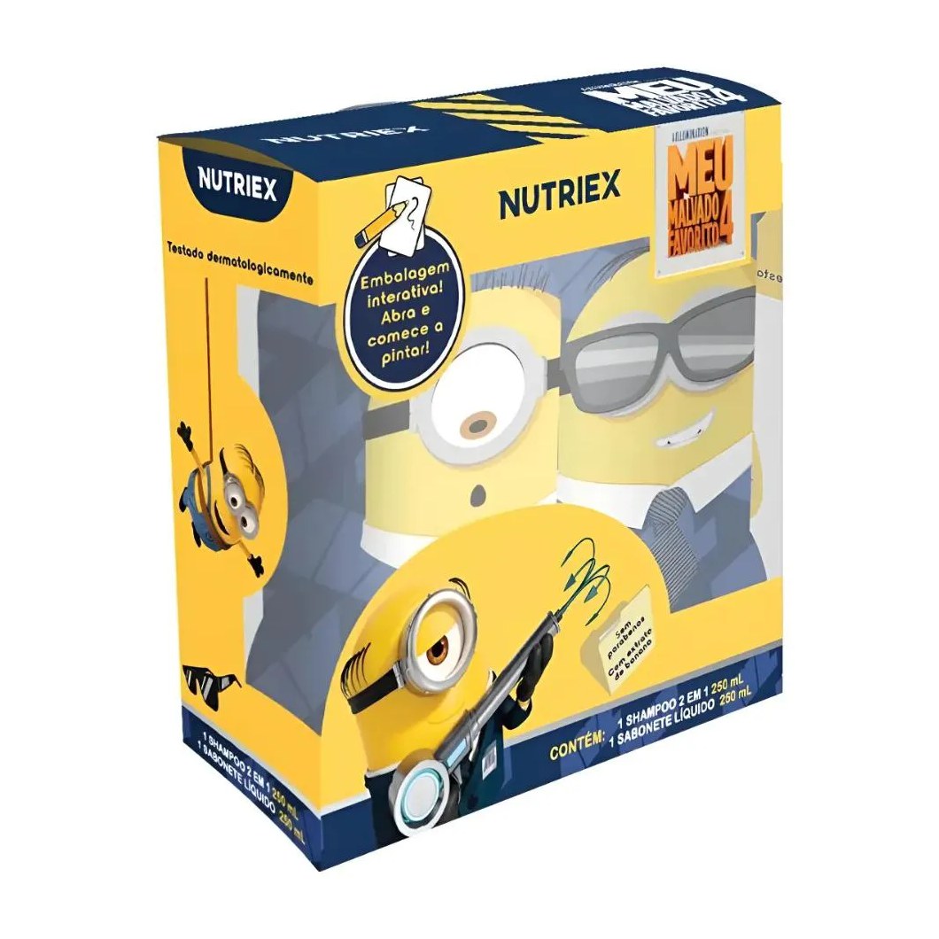 Kit Infantil Shampoo 2 em 1 250ml + Sabonete líquido 250ml Minions
