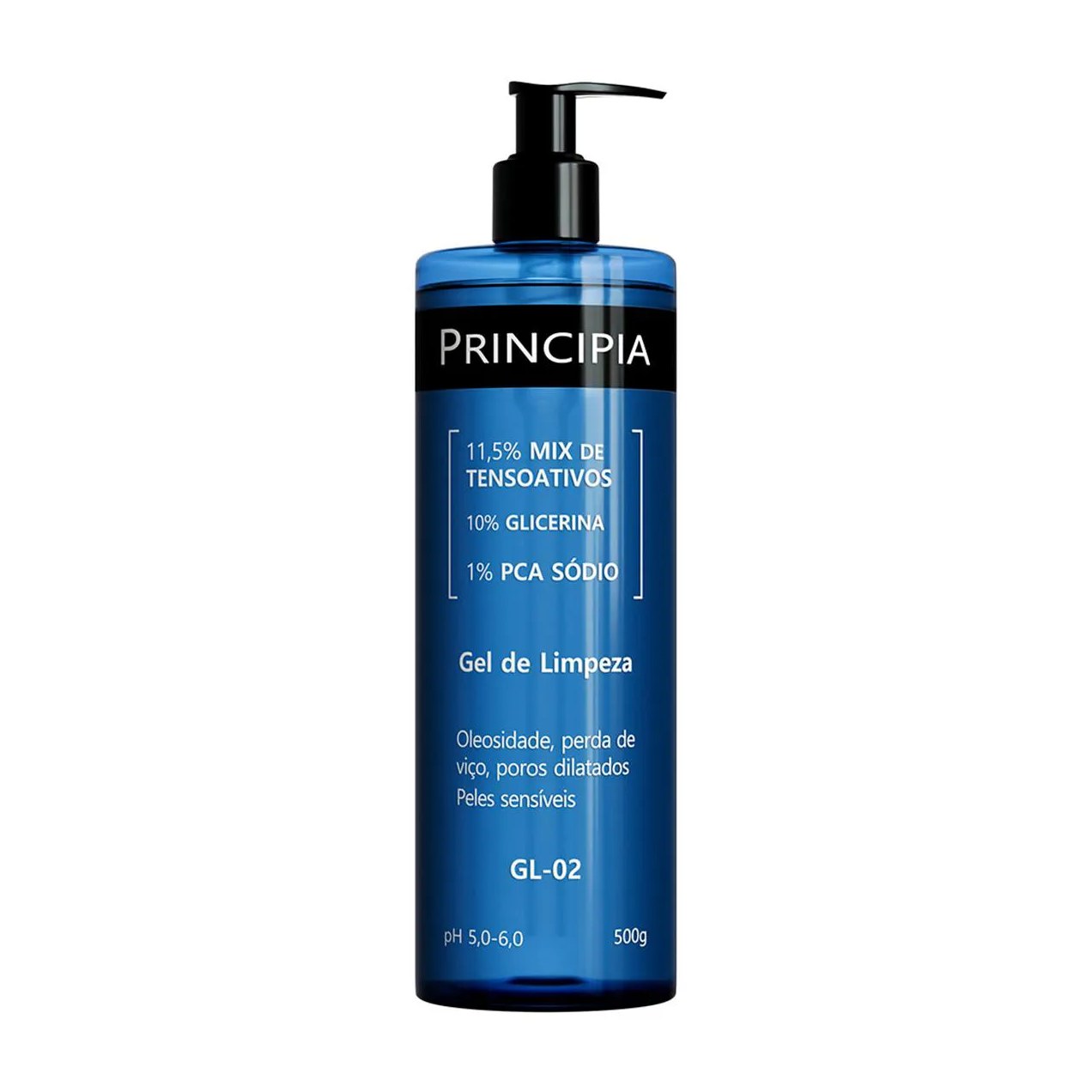 Gel de Limpeza Facial Suave Principia Skincare GL-02 11,5% Tensoativos + 10% Glicerina + 1% PCA Sódio 500g