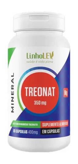 Treonato de Magnésio 60 cápsulas Linho Lev