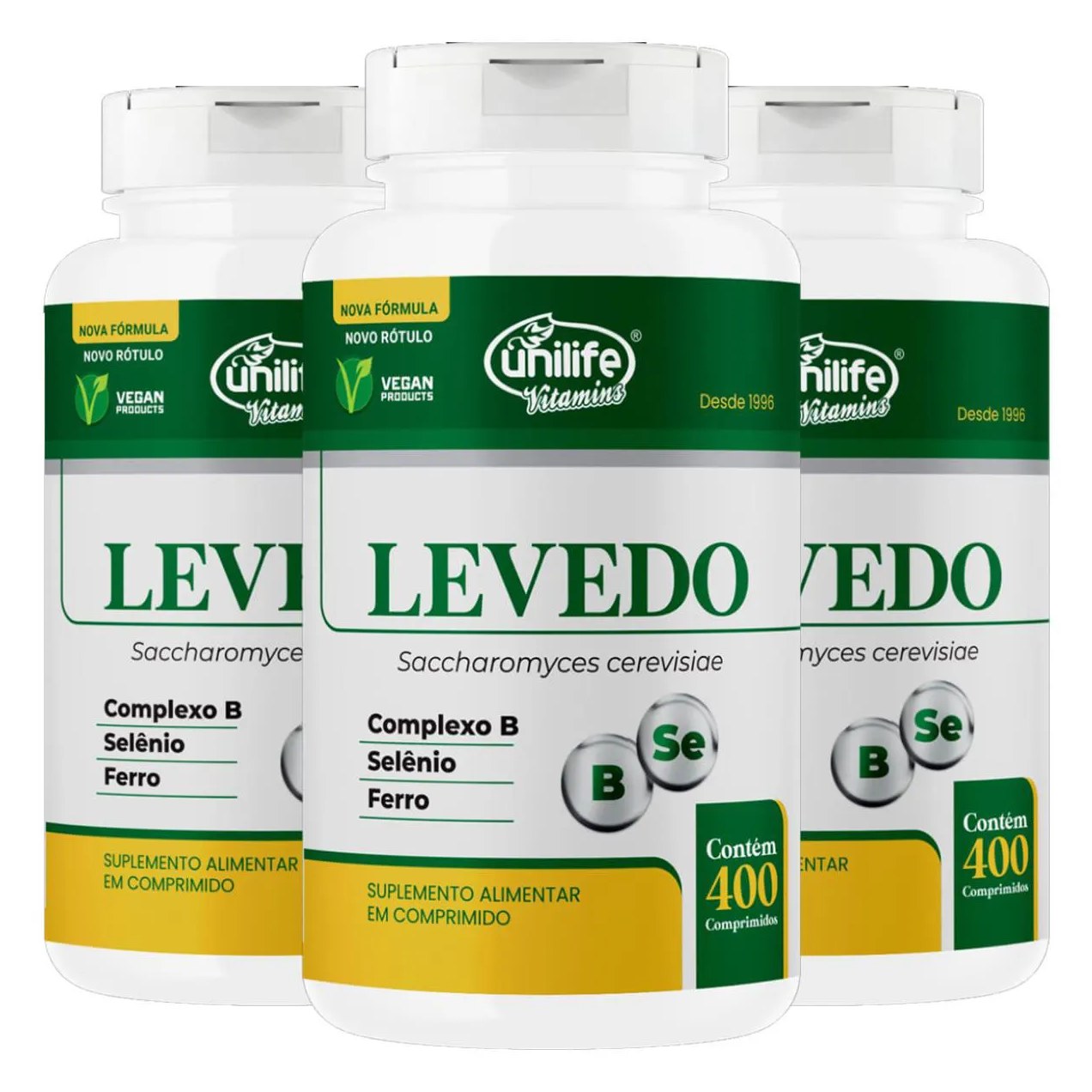 Levedo de Cerveja Complexo B 3 X 450mg 400 Comp. - Unilife