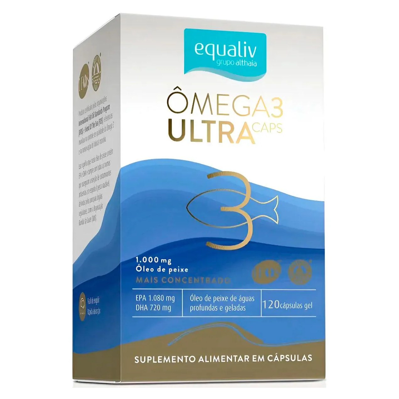 Ômega 3 Ultra Concentrado 1080Mg Epa 720Mg Dha (120 Caps Gel) - Equaliv