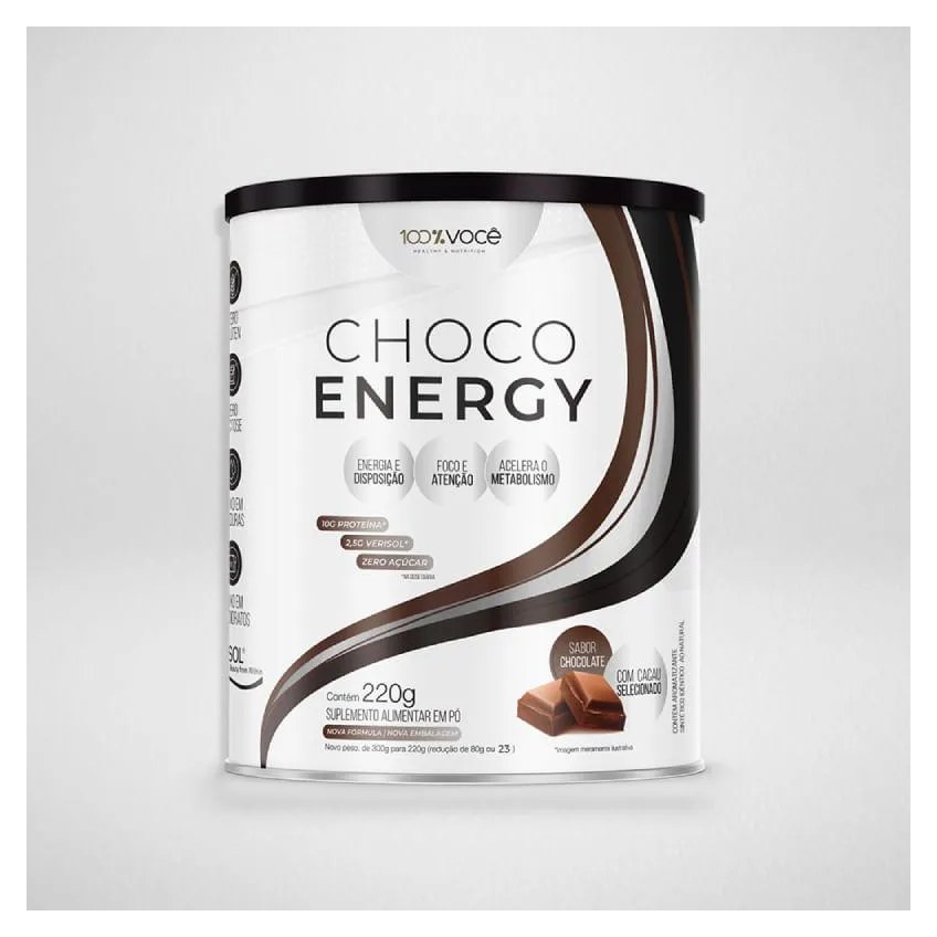 Choco Energy Chocolate 100% Você 220G