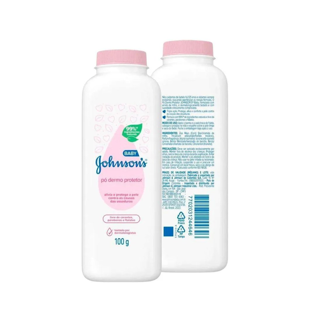Talco Po Dermo Protetor Johnsons Baby Tradicional 100G