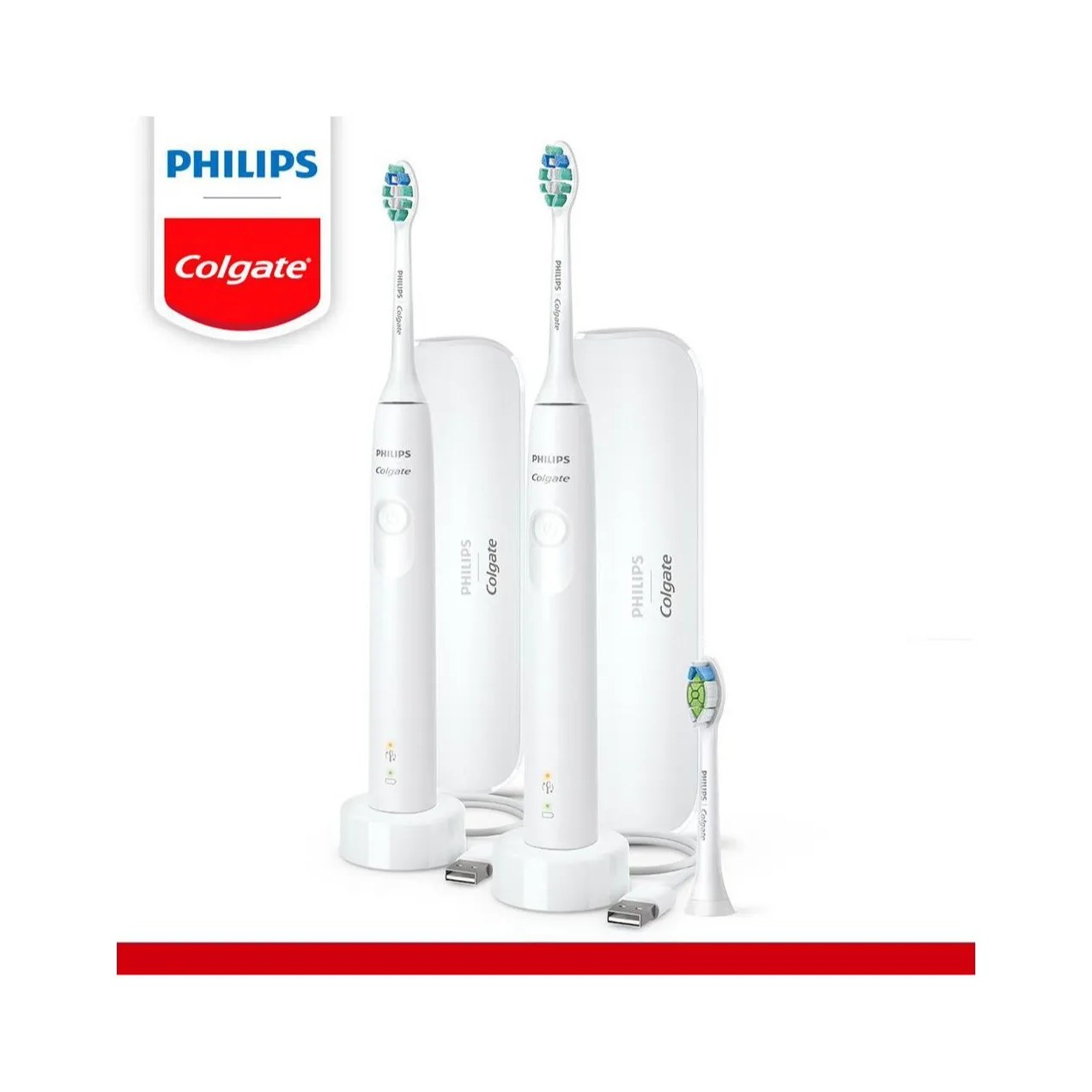 Escova de Dente Elétrica Philips Colgate Series 35 2 unidades