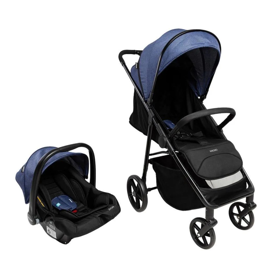 Carrinho com Bebê Conforto Travel System Magno Duo Azul Oceano - Infanti