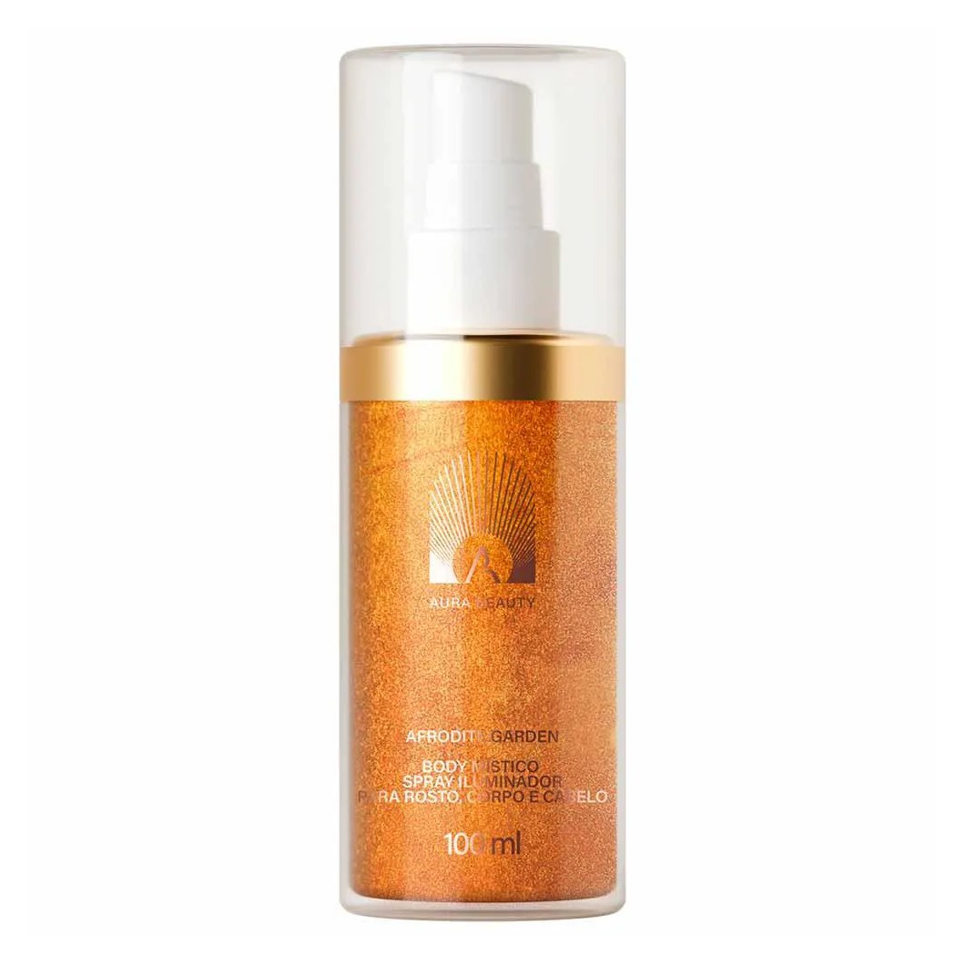 Spray Iluminador Multiuso Aura Beauty Body Místico Afrodite Garden 100ml