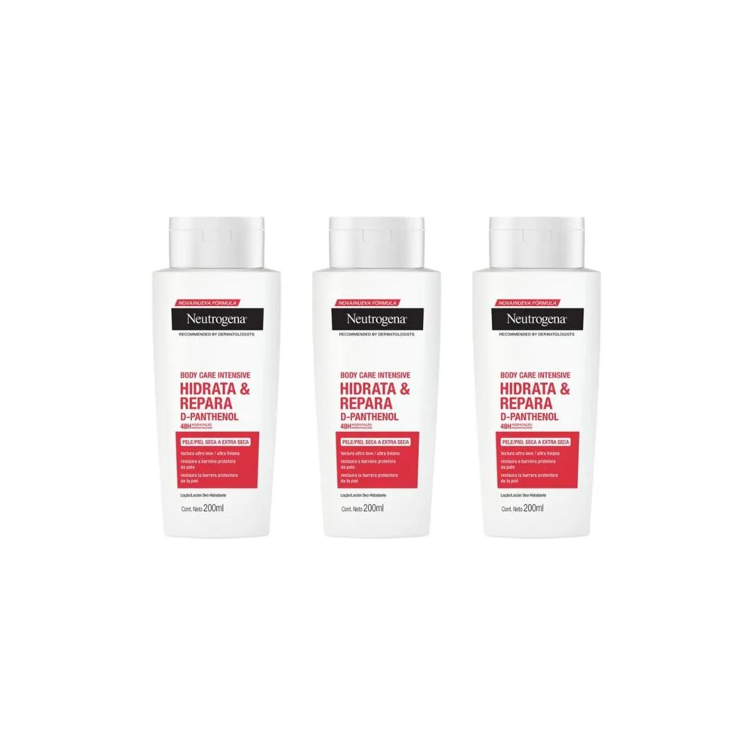 Hidratante Corporal Neutrogena 200Ml Hidrata e Repara-Kit3Un