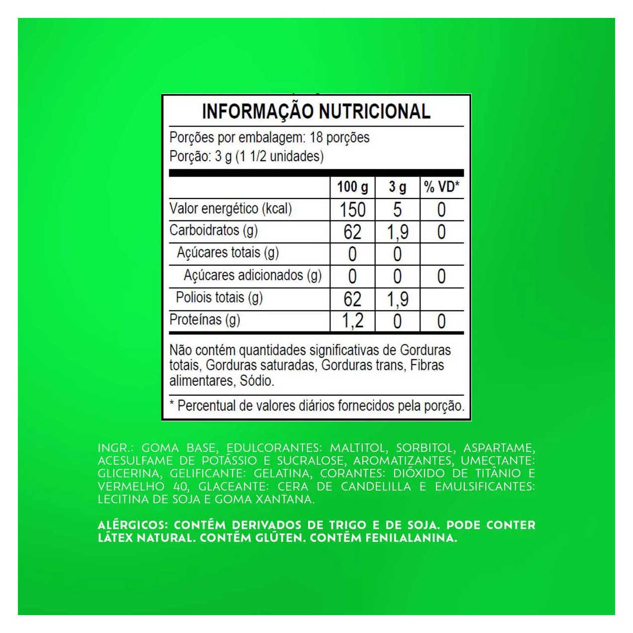 Goma de Mascar Trident X Senses Melancia Mint Sem Açúcar 54g