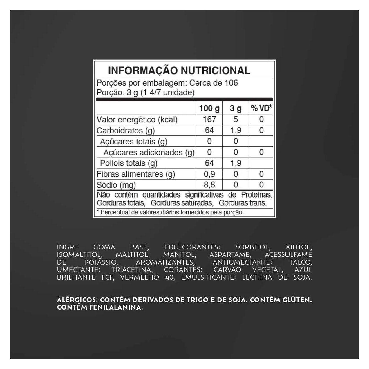 Goma de Mascar Trident Fresh Intense Sem Açúcar 26,6g