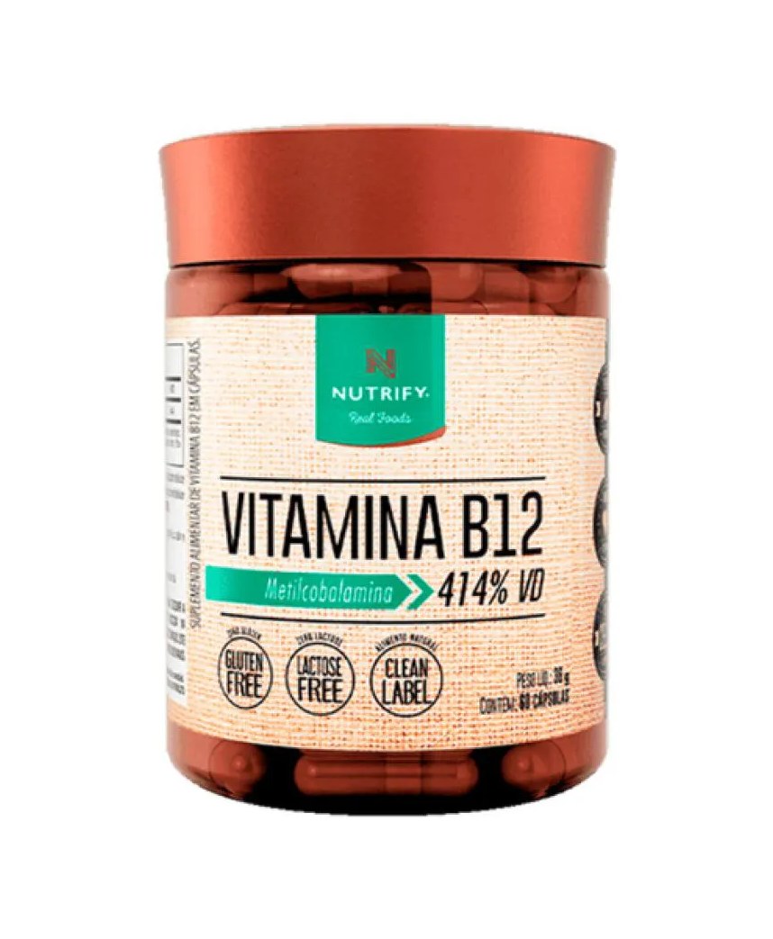 Vitamina B12 Metilcobalamina 60 Caps Nutrify