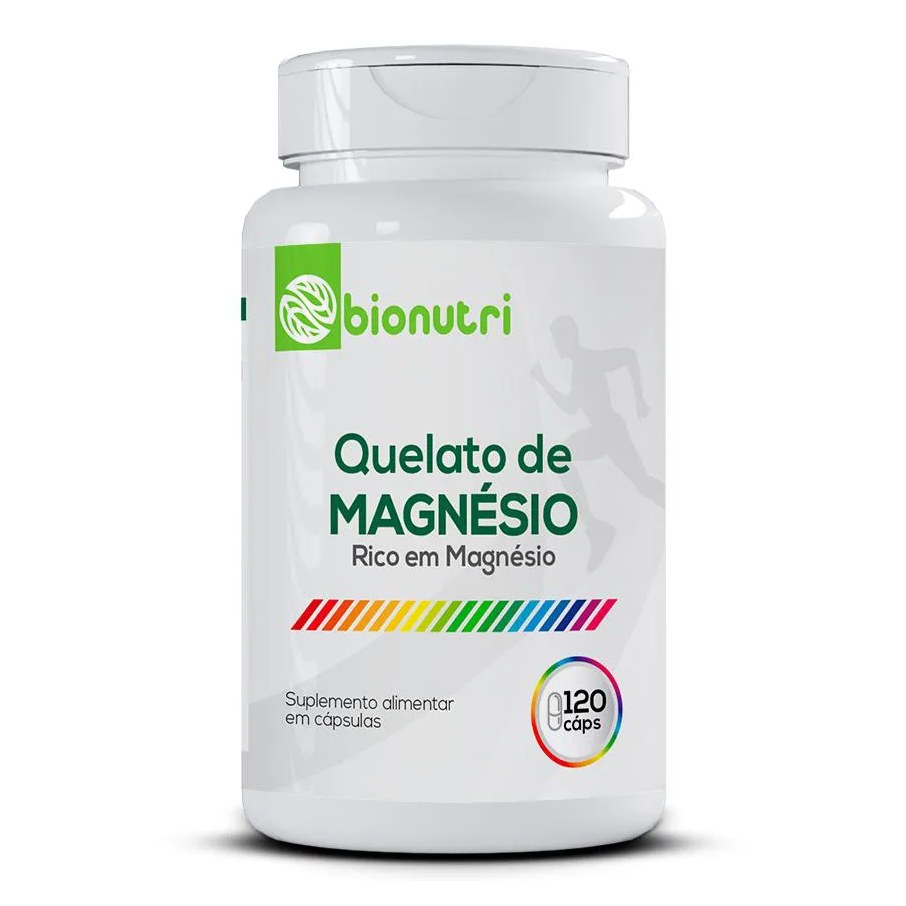 Magnésio Quelato Puro 100% Rico em Magnésio 120 Cápsulas - Bionutri