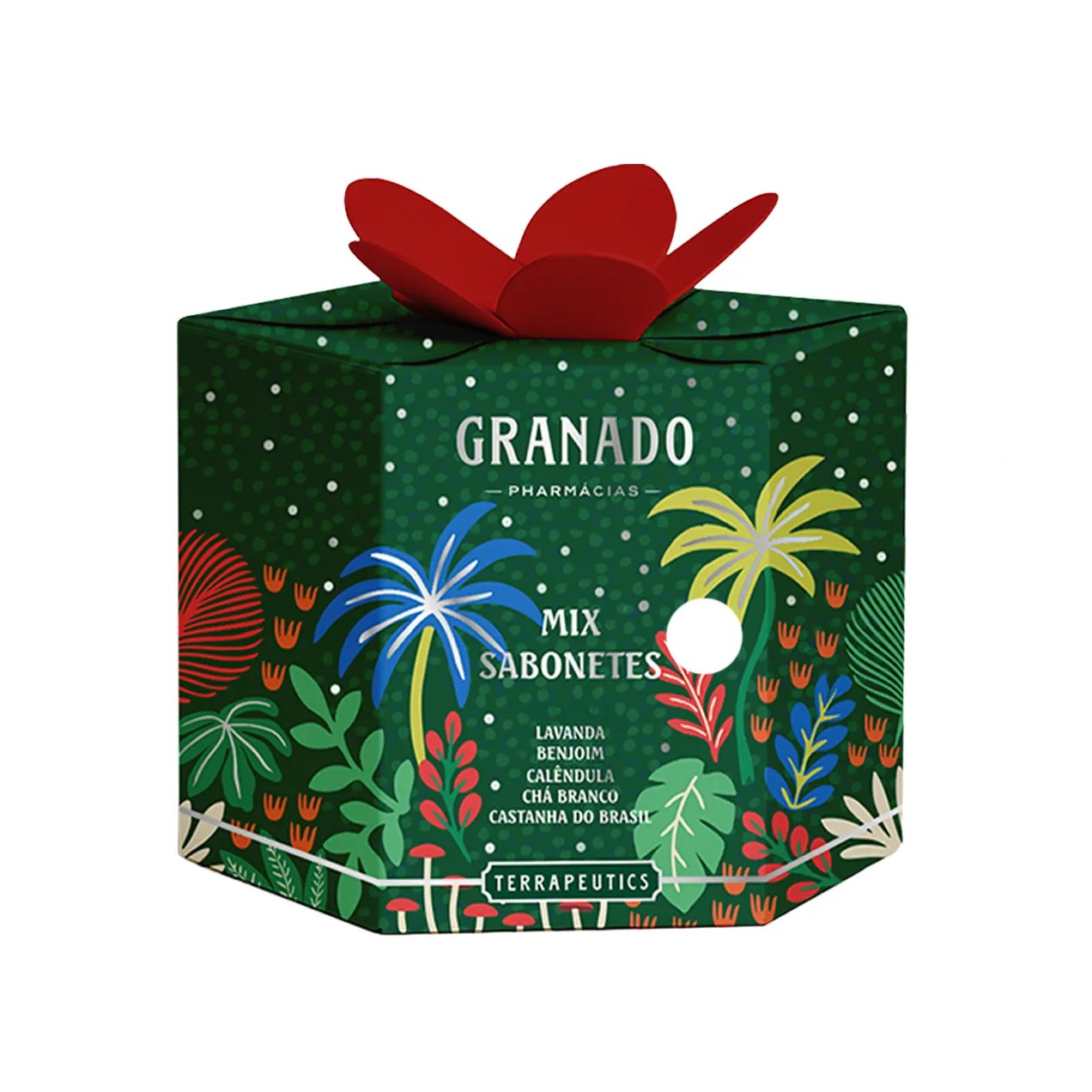 Kit Sabonete em Barra Granado Terrapeutics Calêndula, Lavanda, Castanha do Brasil, Chá Branco, Benjoim 90g 5 Unidades