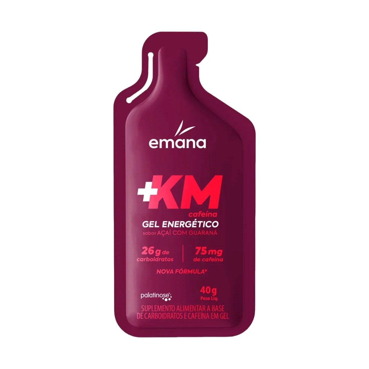 Suplemento Emana Gel Energético + Km Cafeína Açaí com Guaraná 40g