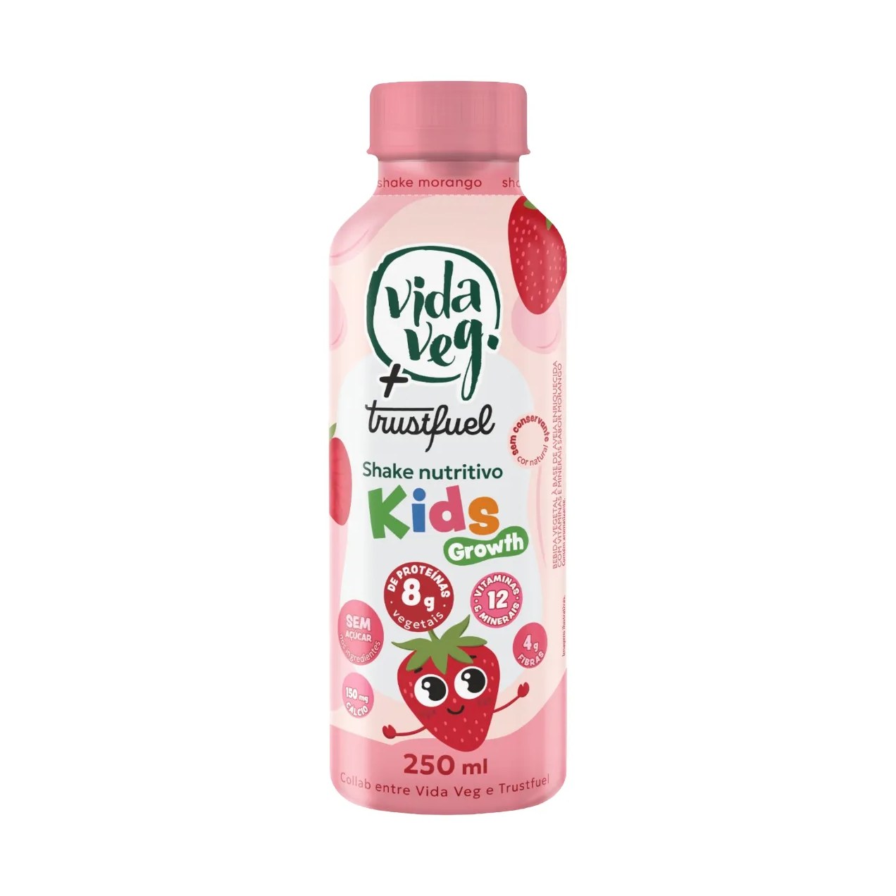 Shake Kids Vida Veg + Trustfuel Morango Aveia 250ml