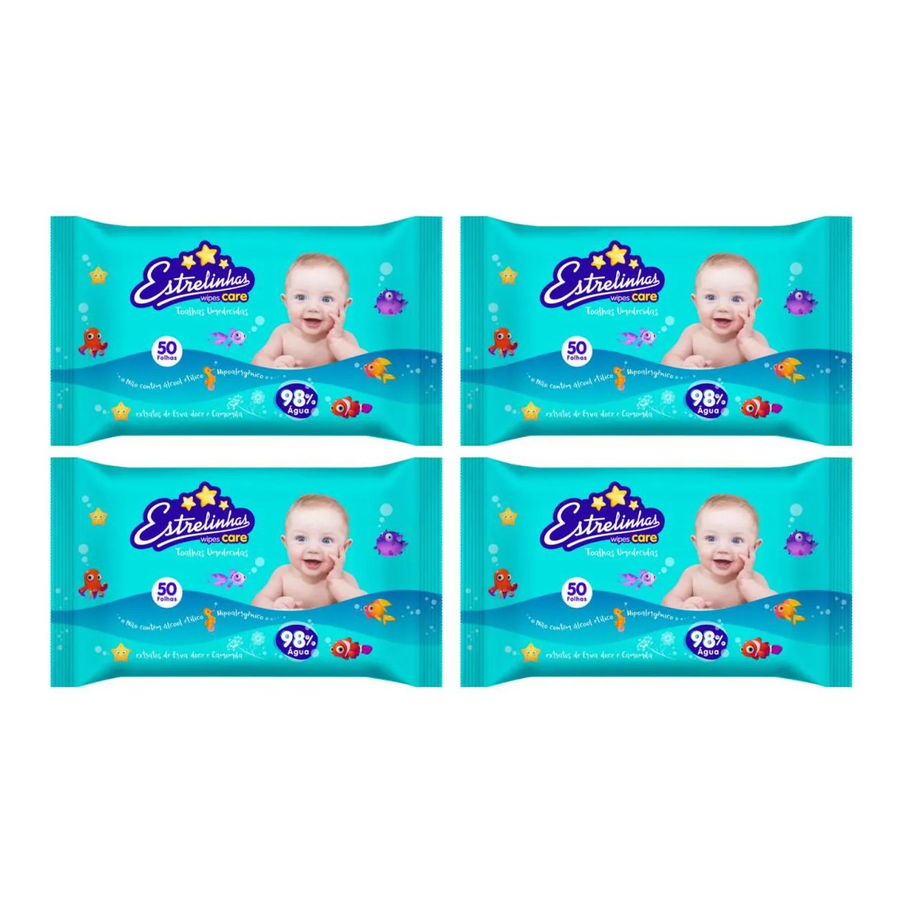 Kit C4 Toalhas Umedecidas Care 50 Toalhas – Hygieline