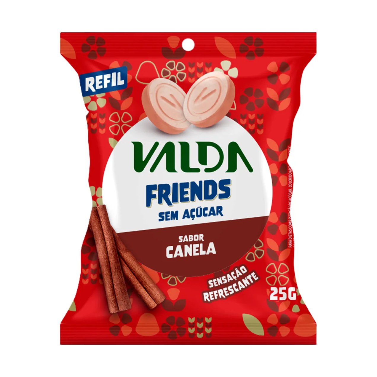 Pastilhas Valda Friends Mentol Sem Açúcar 50g