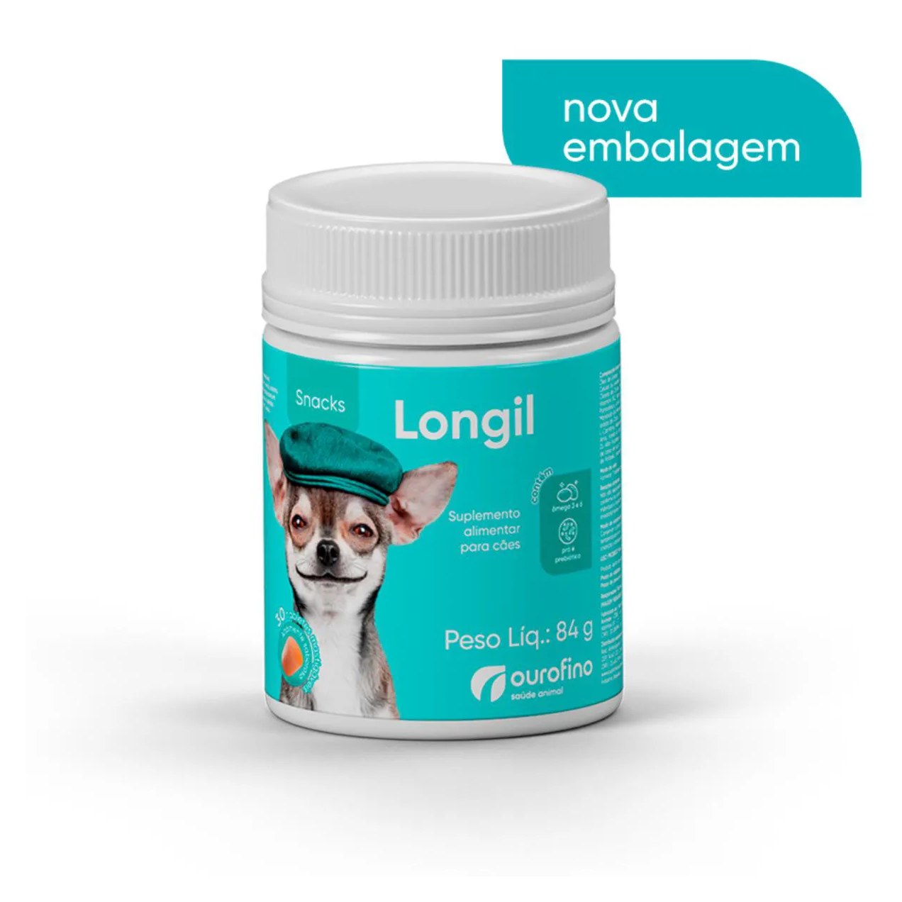 Suplemento Alimentar Longil Snacks 30 Ts Mastigáveis para Cães