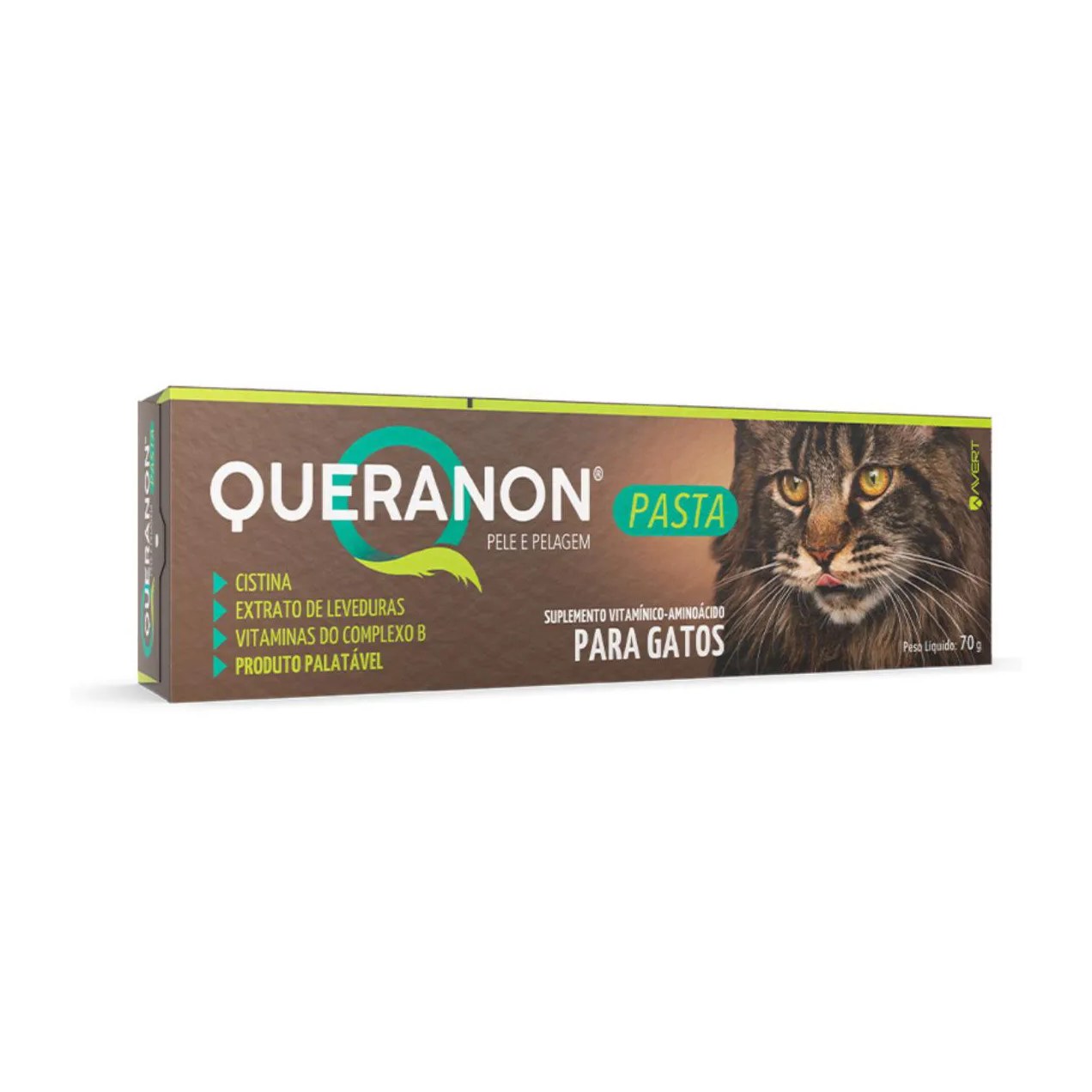 Suplemento Vitamínico Aminoácido Queranon Pasta 70Gr para Gatos