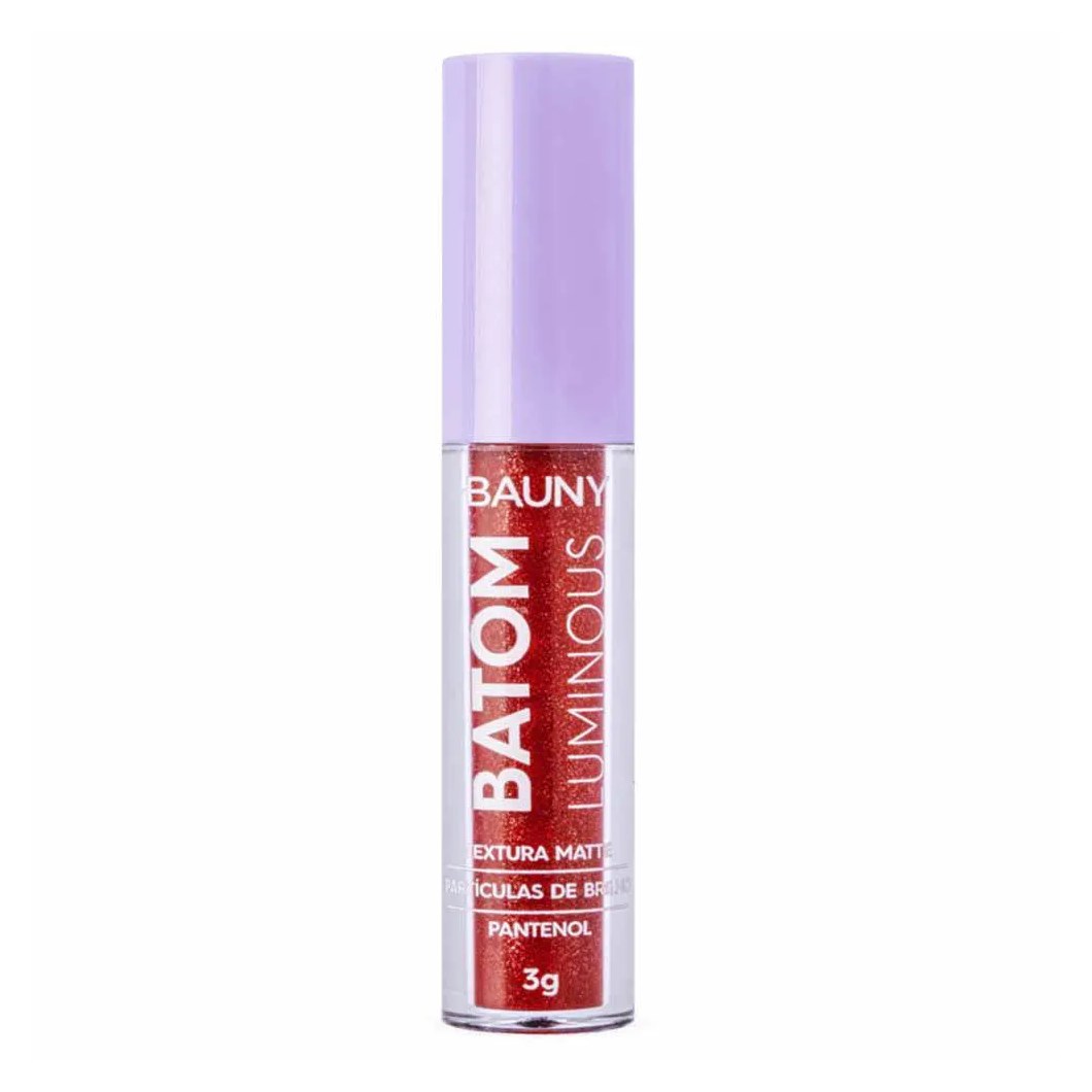 Batom Líquido Bauny Luminous 3G Cherry Luminous