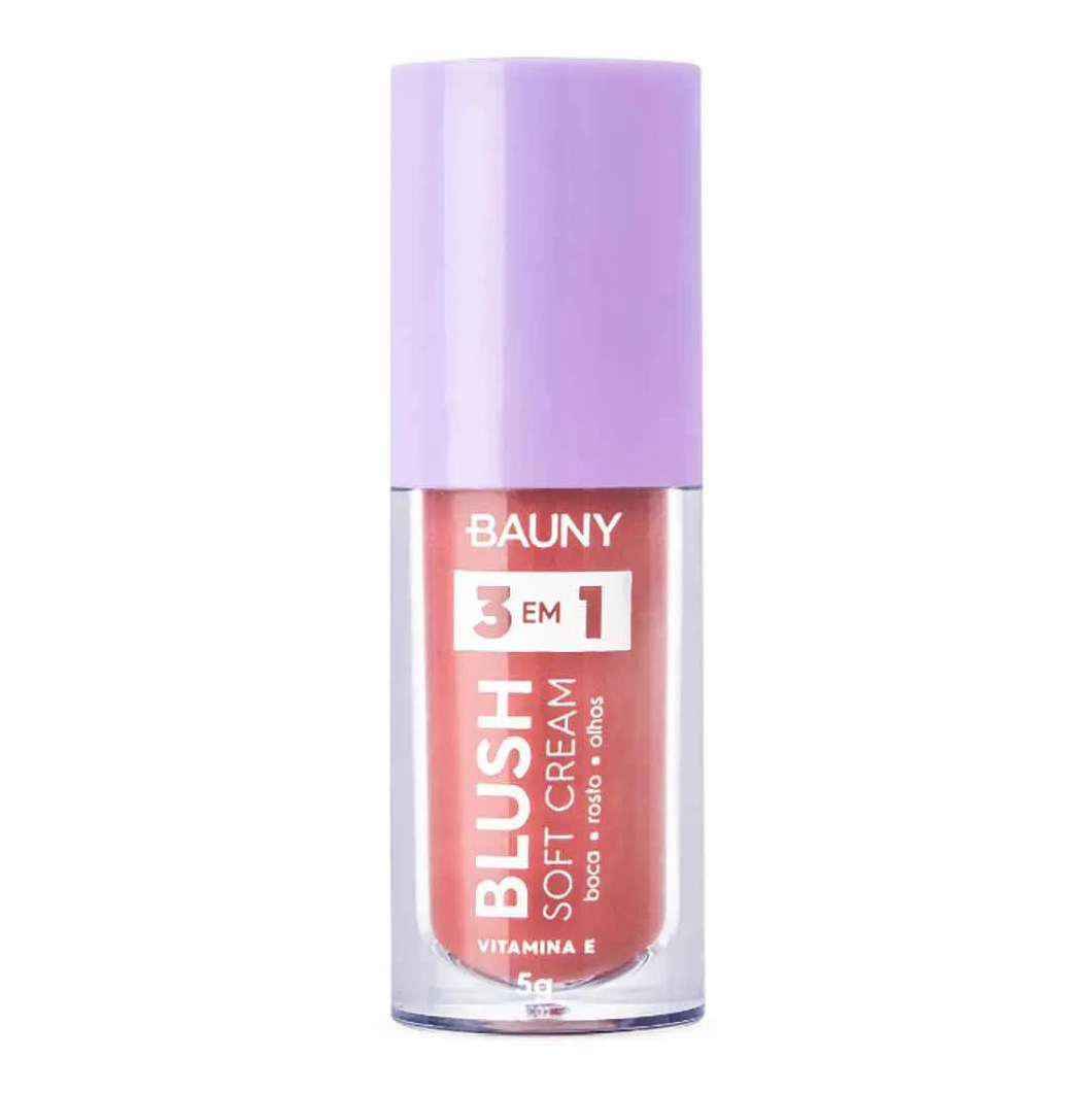 Blush Líquido Bauny Soft Cream 3 em 1 5G Sunny