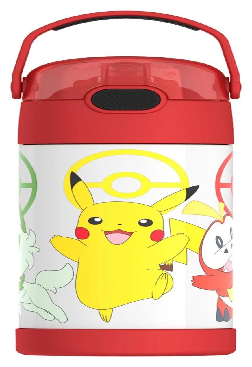 Garrafa Thermos Kids Pokémon – Pikachu – Infantil com Tampa Flip 355Ml