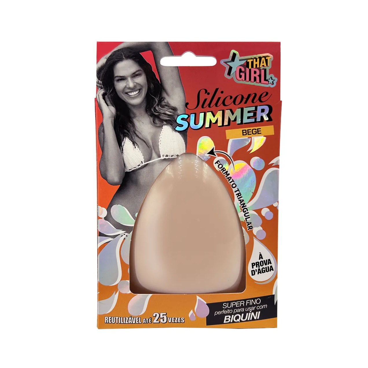 Protetor de Silicone That Girl Summer Bege Reutilizável 1 par