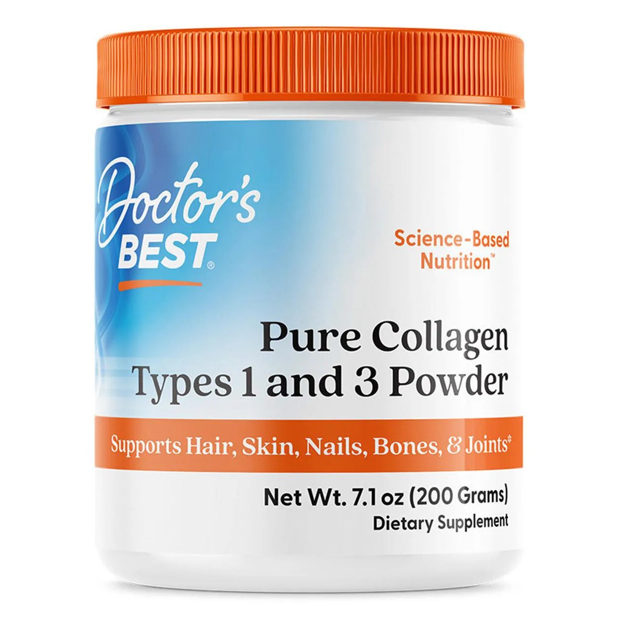 Colágeno Puro em Pó Tipos 1 e 3 200 G Doctors Best