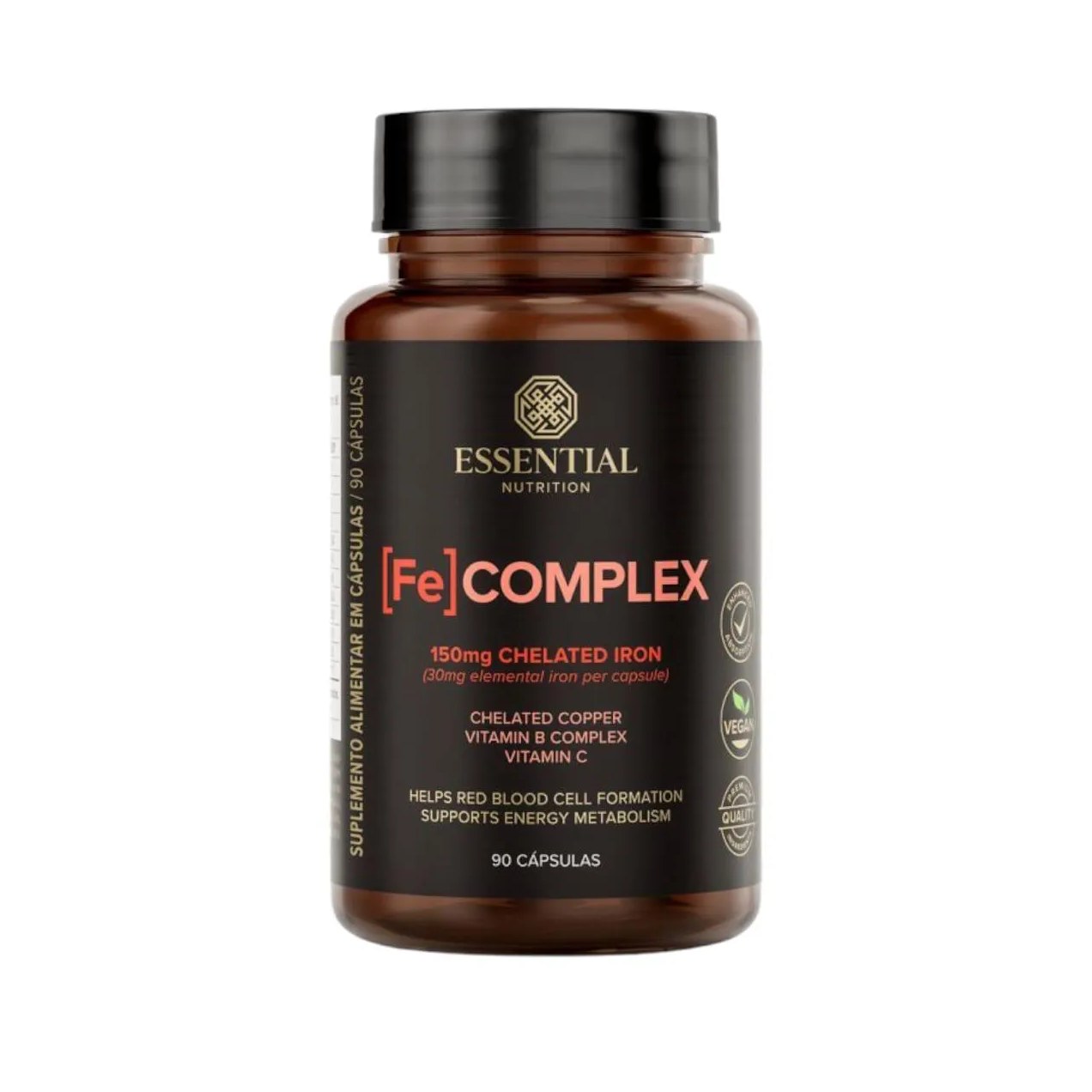 Fe Complex Pote 90 Caps Essential Ferro Vit C e Complex B