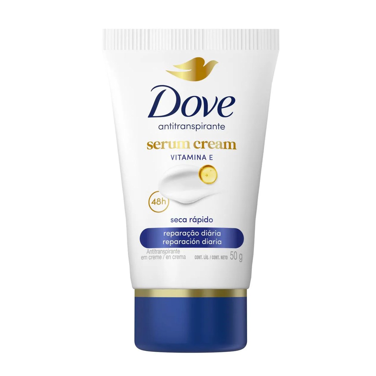 Desodorante Antitranspirante Creme Dove Creme Sérum Reparação Diária Feminino 48h 50g