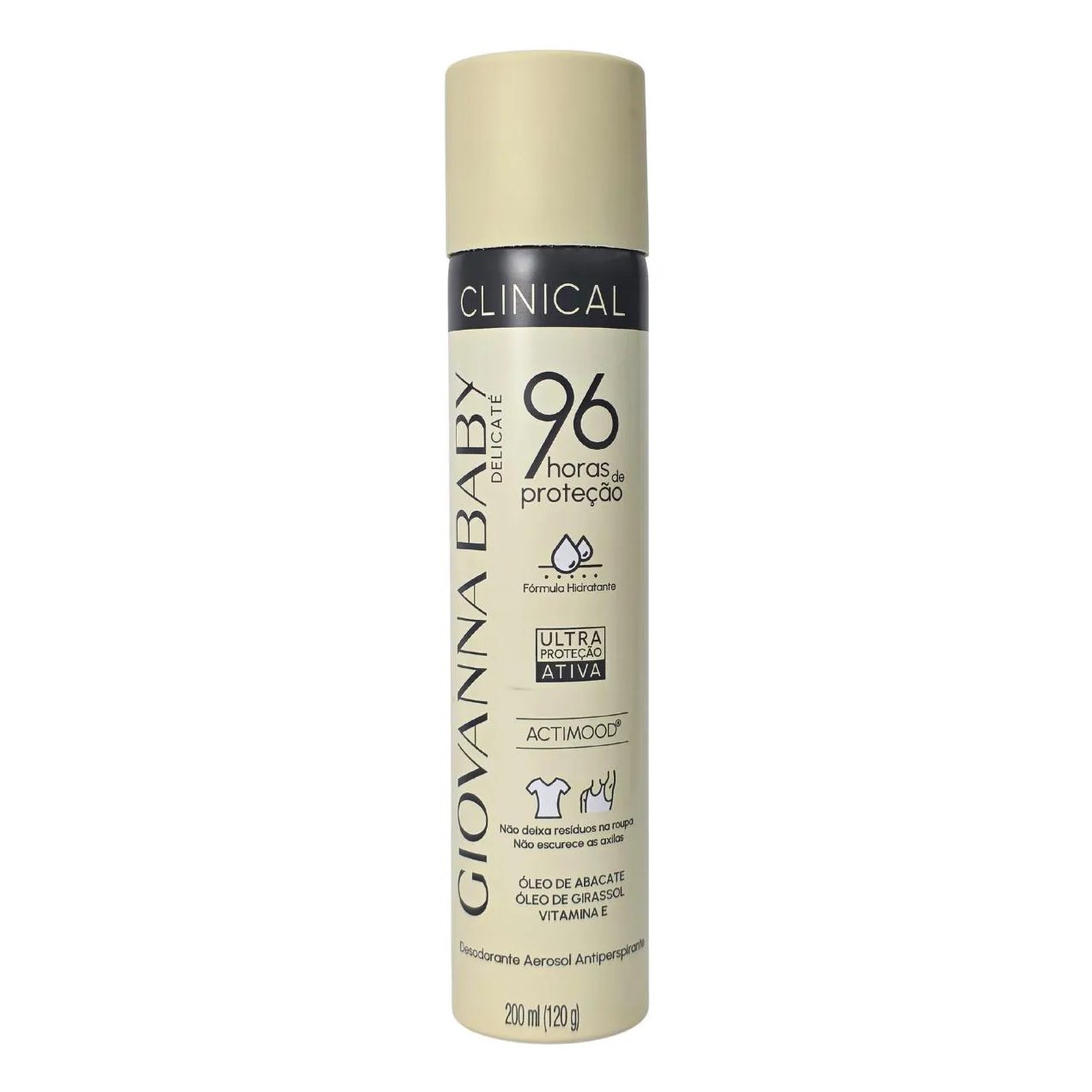 Desodorante Aerossol Delicaté Clinical 96H Vegano Giovanna Baby 200Ml / 120G