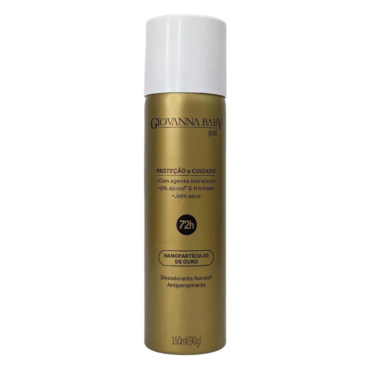 Desodorante Aerossol Nanopartículas de Ouro Gold 72H Vegano Giovanna Baby 150Ml / 90G