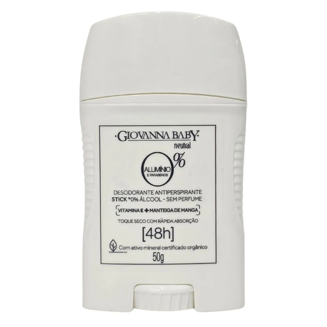 Desodorante Stick Neutral 0% Alumínio 48H Vegano Giovanna Baby 50G