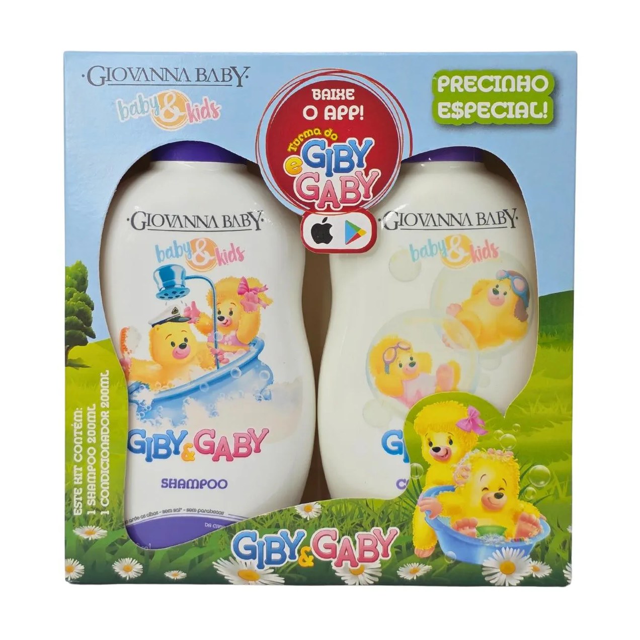 Kit Shampoo da Cabeça aos Pés + Condicionador Giby & Gaby Baby & Kids Vegano Giovanna Baby