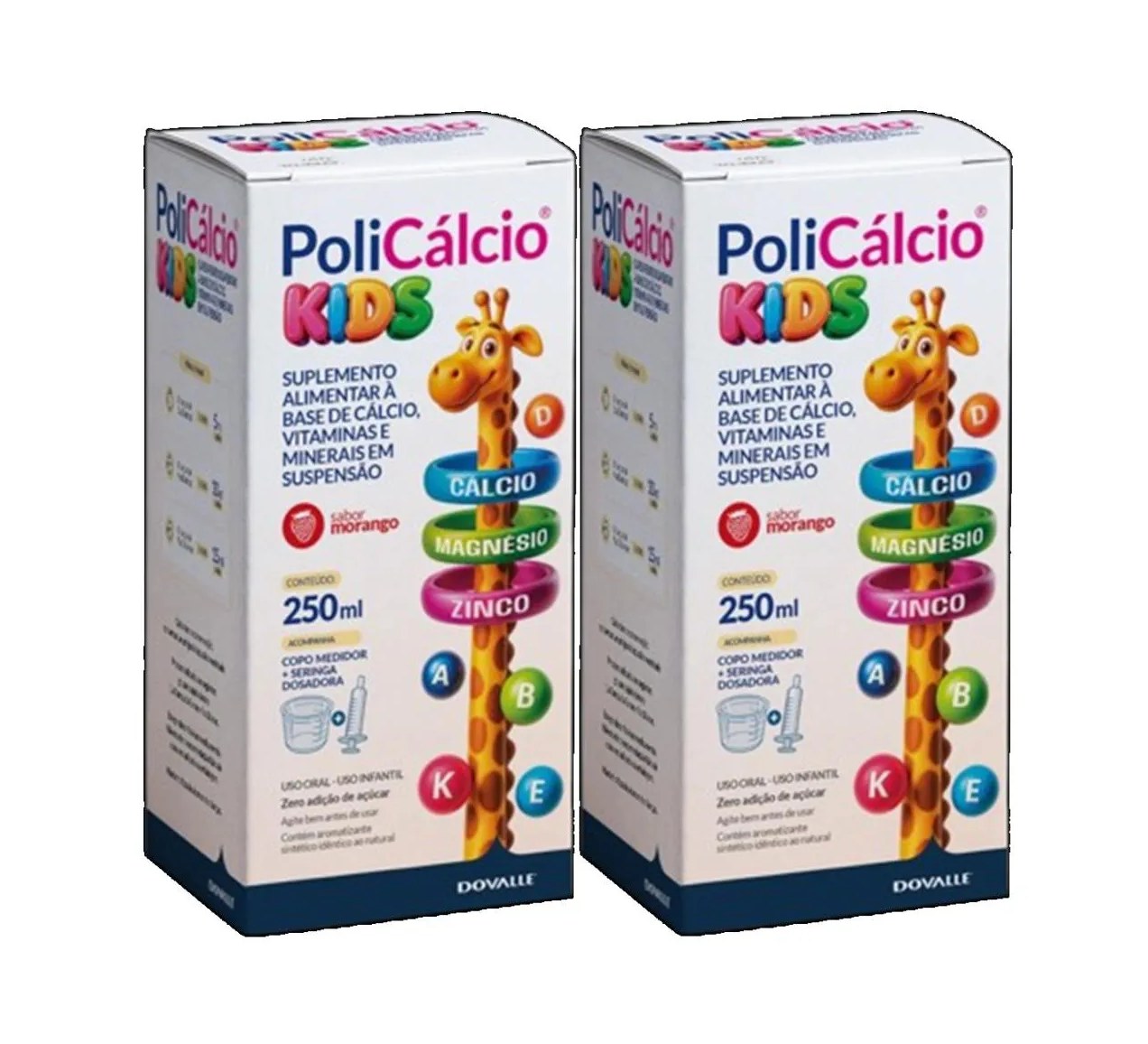 Kit 2 Suplemento Policálcio Kids 250Ml - Dovalle