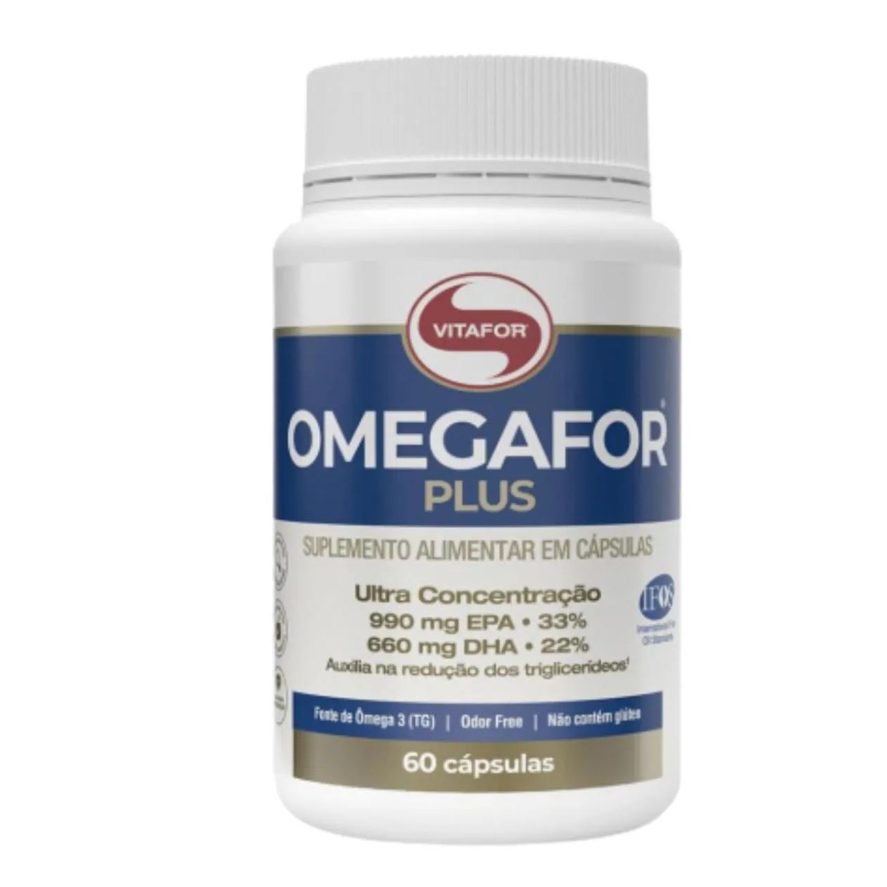 Omega 3 Vitafor Plus 60Cp Omegafor 990Mg de Epa e 660Mg de Dha